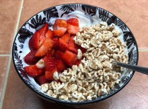 Ontbijt met gepofte spelt