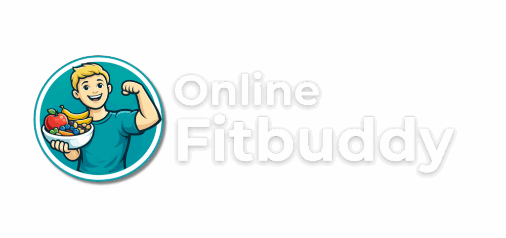 online fitbuddy logo witte letters transparante achtergrond