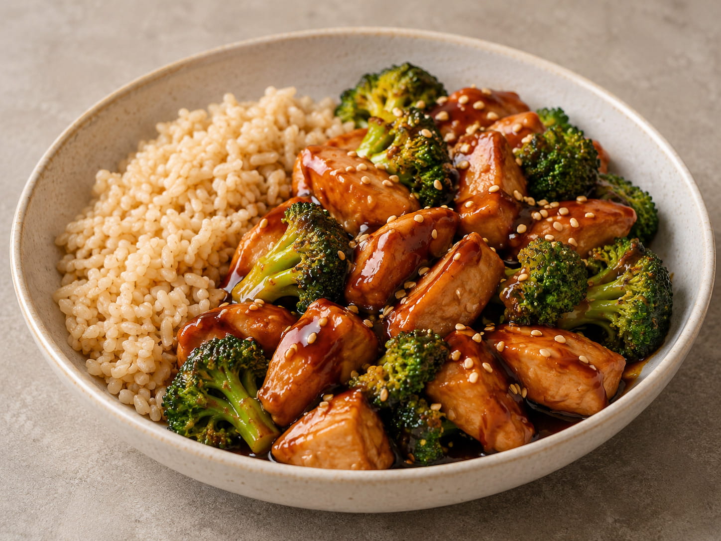 kip teriyaki met broccoli en rijst