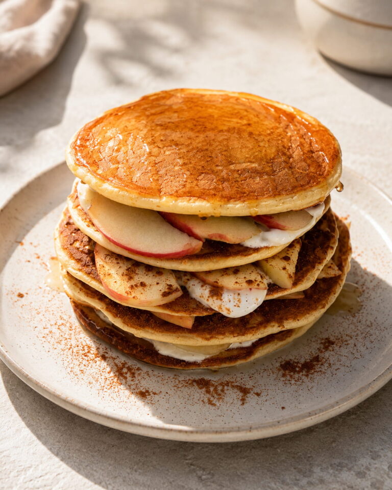 Eiwitrijke appel pannenkoeken