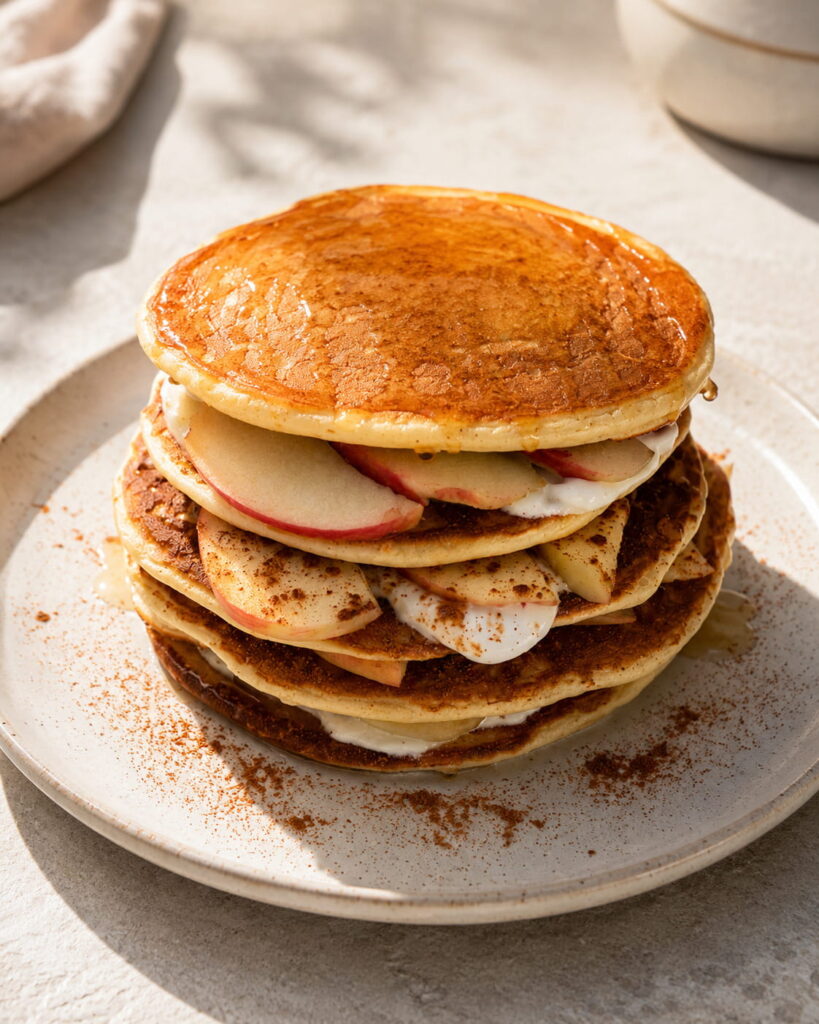 eiwitrijke appel pannenkoeken