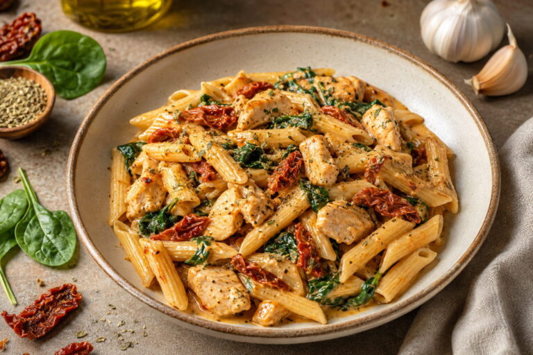 Pasta toscana met kip